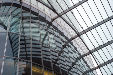 Obraz premium iew through the window, Skyscrapers