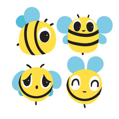 Obraz premium bee character vector design