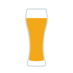 Glass of beer icon. Symbol Template Logo. Isolated vector illustration on white background.