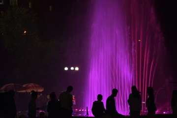 Fototapeta na wymiar music fountain