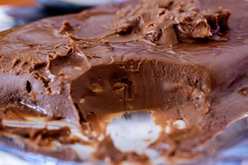 Bite Taken From A Melted Delicious Chocolate