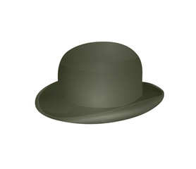 Bowler hat vector illustration isolated on white