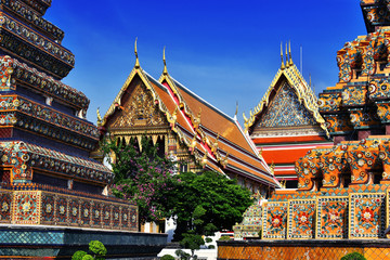 Wat Pho or Temple of the Reclining Buddha in Bangkok, Thailand