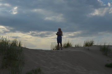 Obraz premium Monaghan's Sandhills State Park, Tx. Contermplating the Day