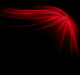 Abstract red background cloth or liquid wave illustration of wavy folds of silk texture satin or velvet material or red luxurious Christmas background