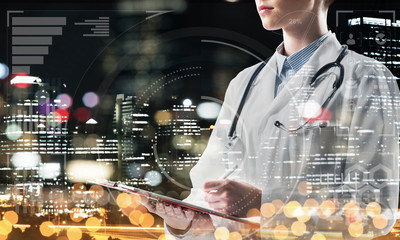 Concept of hard-working doctor