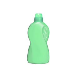 Plastic chemical bottle isolated on white background