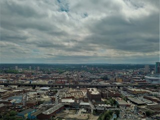 Aerial photo of Birmingham city Uk