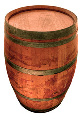 Obraz premium tonneau couleur lie de vin, fond blanc