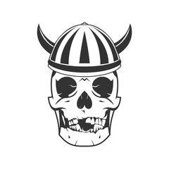 skull viking illustration