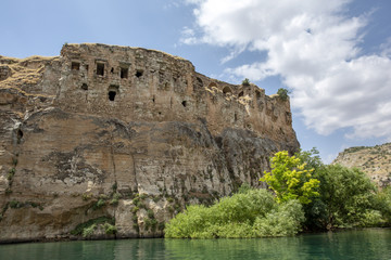 Fototapeta na wymiar Rumkale at Firat river in Gaziantep, Turkey