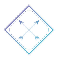 rhombus frame with arrows vector illustration design