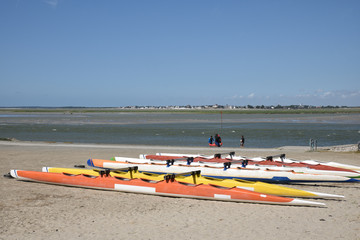 Plage de Saint-Valery dans la baie de Somme, France