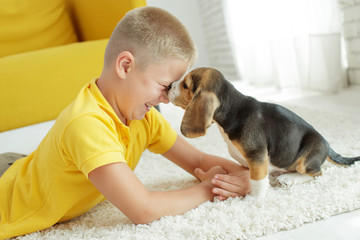 Child with dog 