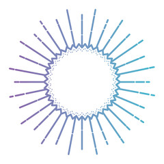 circular frame with burst vector illustration design