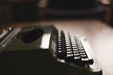 vintage typewriter on table