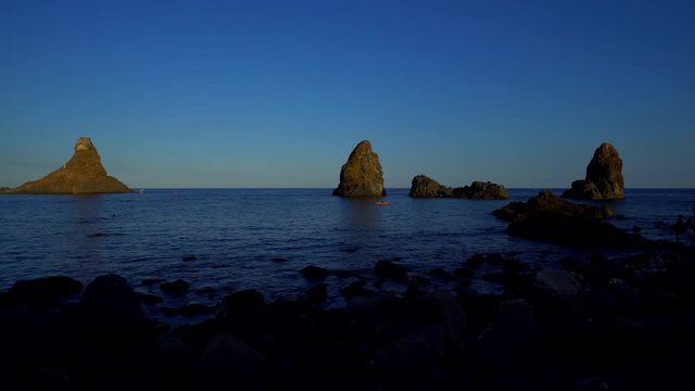 The stacks of Aci Trezza, Sicily, Italy.