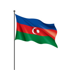 Azerbaijan flag, vector illustration