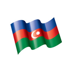 Fototapeta premium Azerbaijan flag, vector illustration