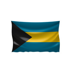 Obraz premium Bahamas flag, vector illustration