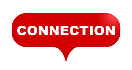 red vector bubble banner connection