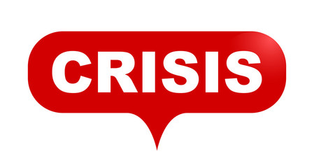 red vector bubble banner crisis