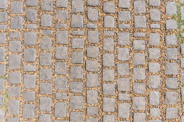 Close up stone pavement texture for use as abstract background