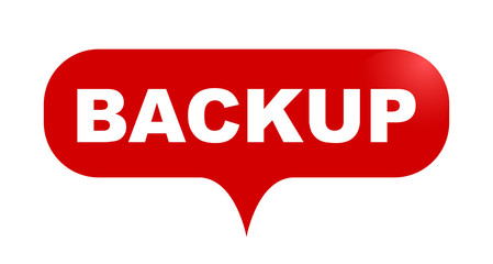 red vector bubble banner backup