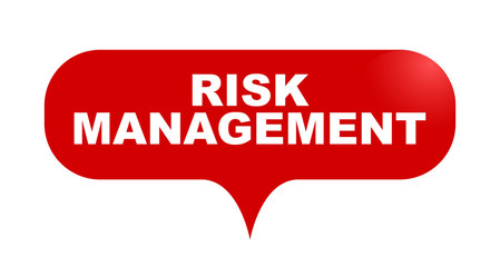 red vector bubble banner risk management