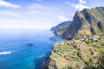 Fototapeta na wymiar Coastline near Santana, Madeira, Portugal