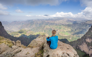 Fototapeta na wymiar Simien Mountains National Park in Ethiopia
