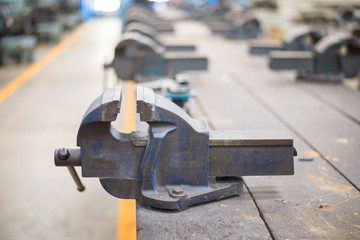 Bench Vise in the factory.
