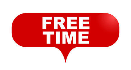 red vector bubble banner free time