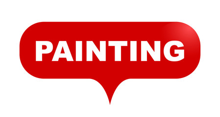 red vector bubble banner painting