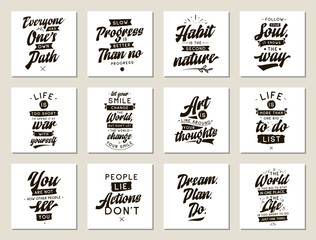 Set of cards with quotes.
