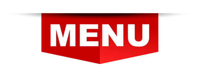 red vector banner menu