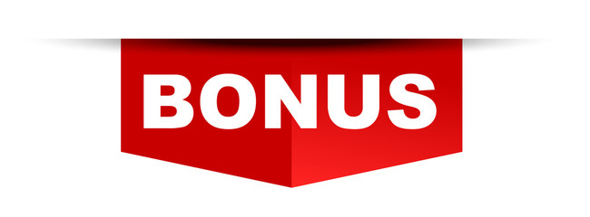 red vector banner bonus