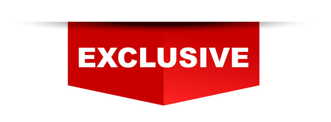 red vector banner exclusive