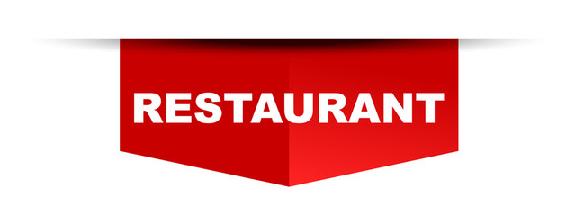 red vector banner restaurant