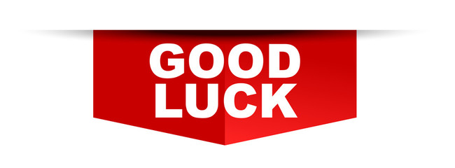 red vector banner good luck