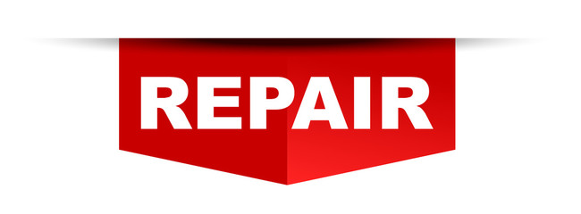 red vector banner repair