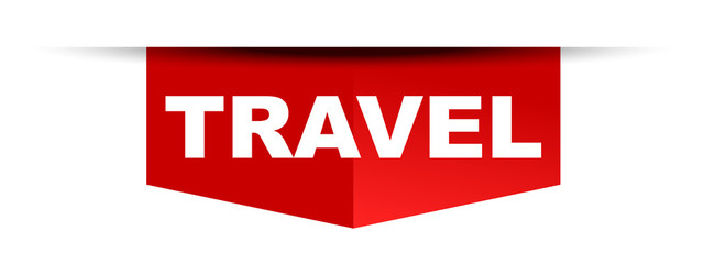 red vector banner travel