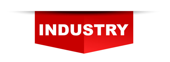 red vector banner industry