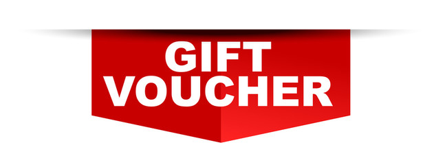 red vector banner gift voucher