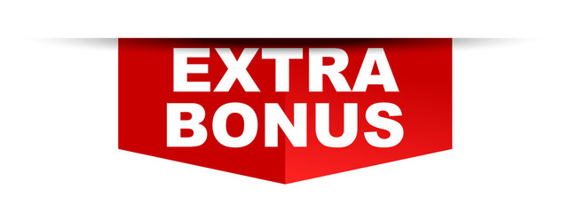 red vector banner extra bonus