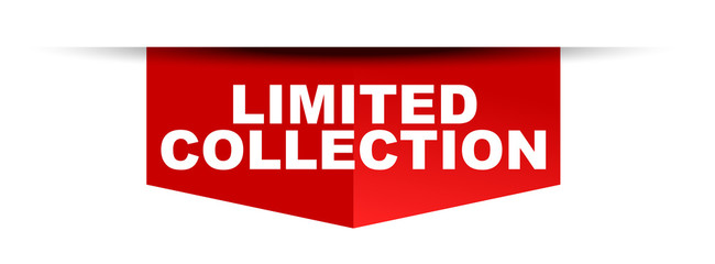 red vector banner limited collection