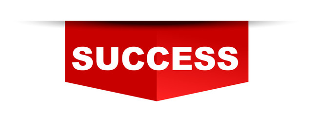 red vector banner success