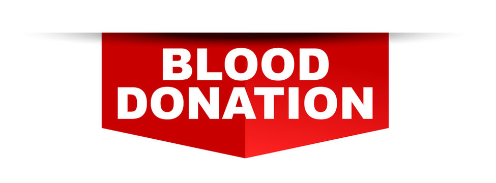 red vector banner blood donation