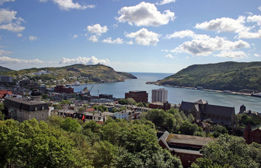 St.John's, Newfoundland. The Harbour and the Narrow view.
