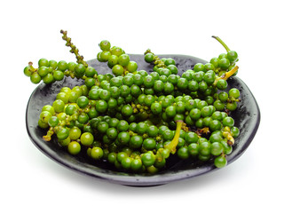 Fresh pepper on white background.